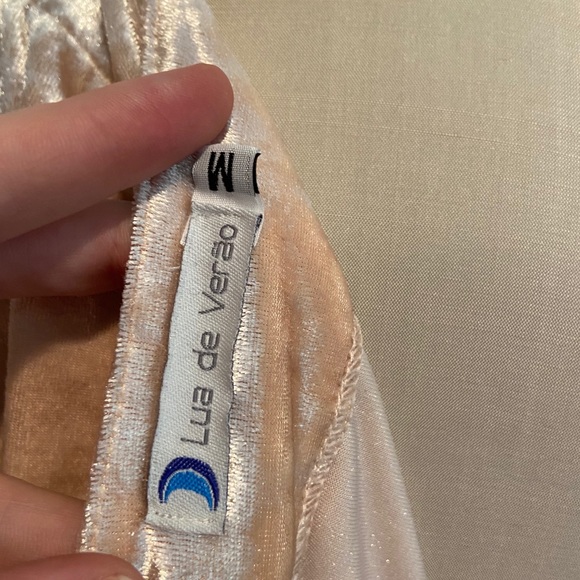 Blush Pink Velvet Leotard Bodysuit - Picture 5 of 5